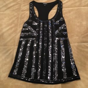 XS Express sequin racerback tank top